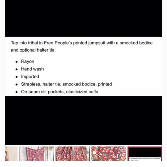 Free People - tribal/bohemian style jumpsuit - Picture 4 of 4